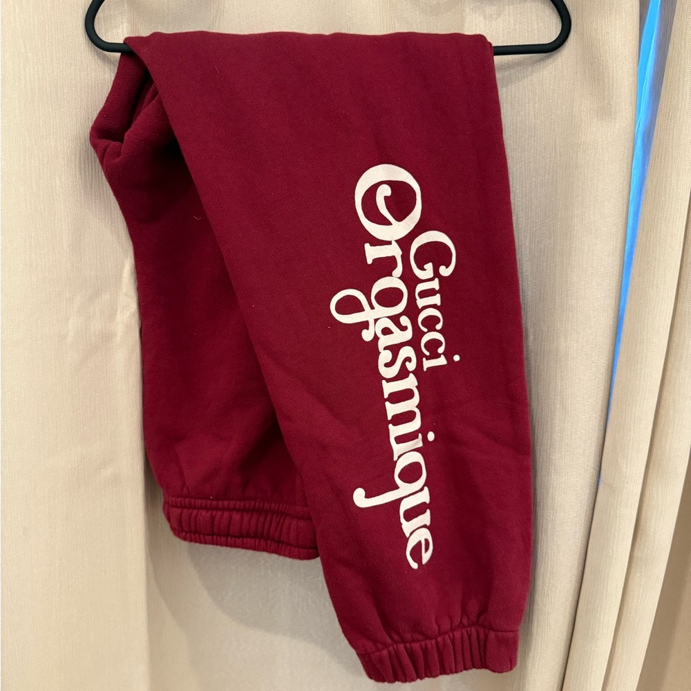 Gucci Men’s  Burgundy Sweatpants